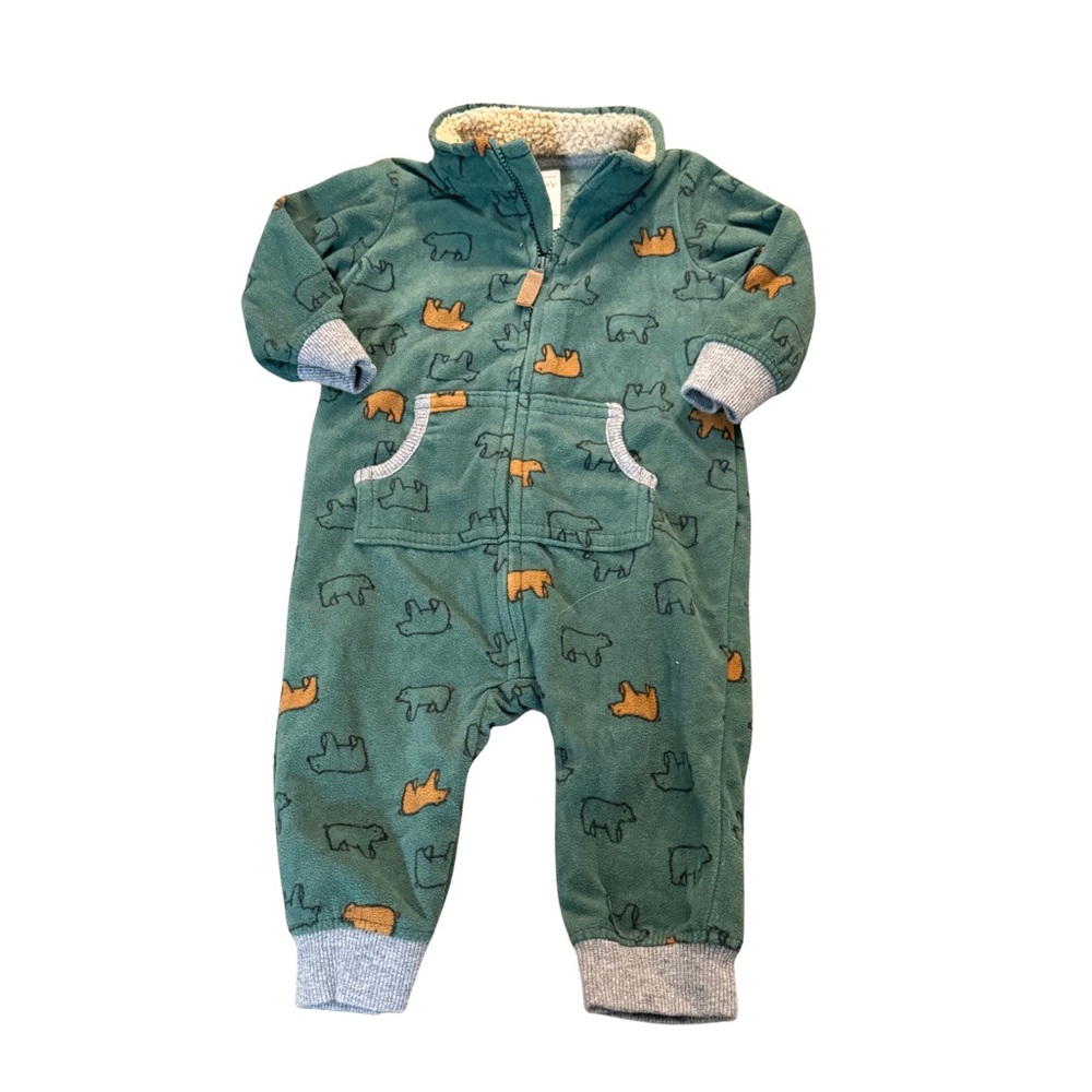 Carter's Green Bear‎ Pattern Footie